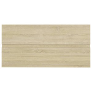 vidaXL Waschbeckenunterschrank Sonoma-Eiche, 90cm, Holzwerkstoff, Teil eines Badmöbel-Sets.