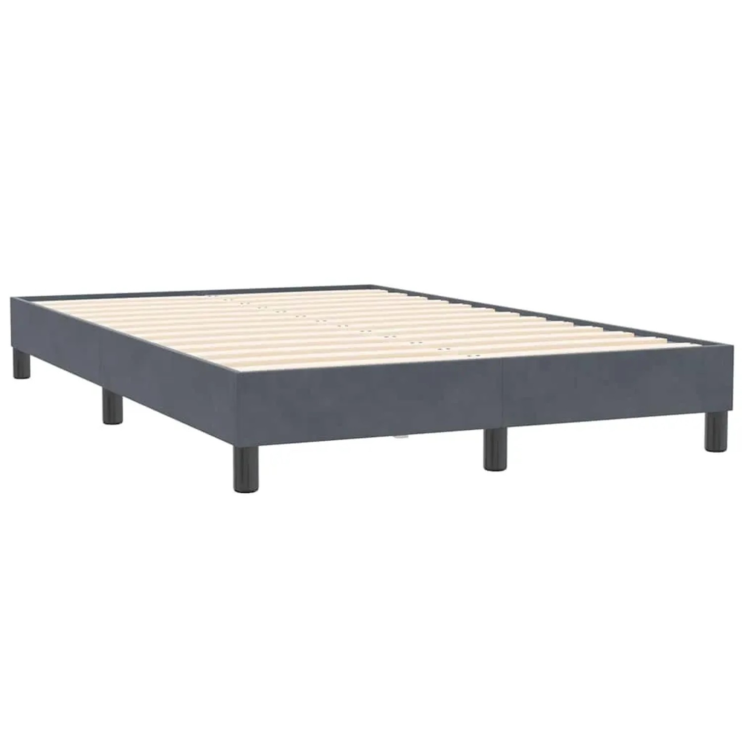 vidaXL Boxspringbett ohne Matratze Dunkelgrau 120x210 cm Samt 3315820 günstig online kaufen