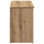 Seitenansicht der vidaXL Schuhbank in Artisan-Eiche. Robustes Möbelstück aus Holzwerkstoff mit Holzmaserung.