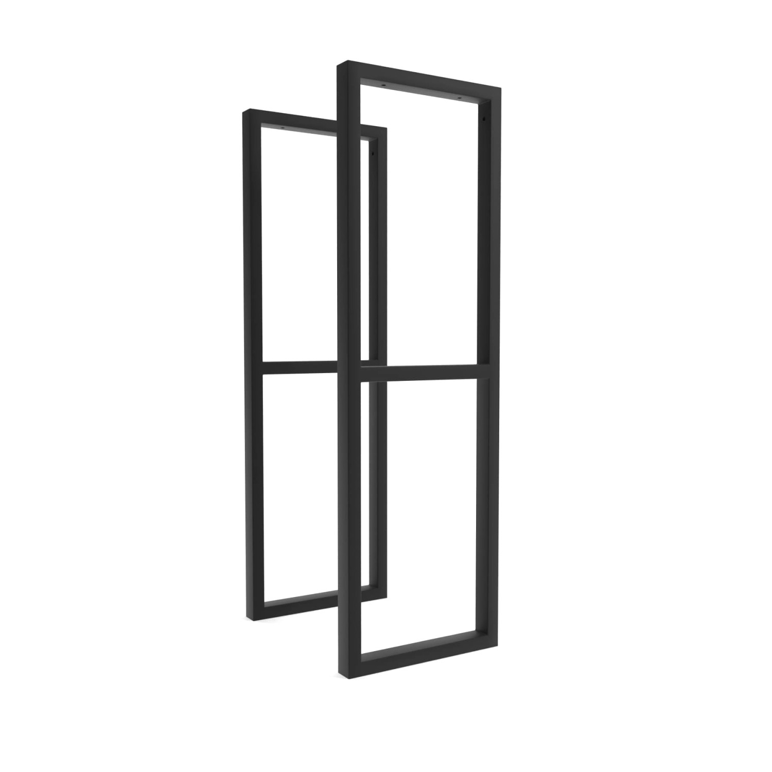 HEVVA Gestell Doppel-Waschtisch NECKAR 25 cm Tief 2er Set Schwarz günstig online kaufen