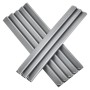 Juskys PVC Sichtschutzstreifen, 2er Set, hellgrau, für Zaunbau und Sichtschutz.