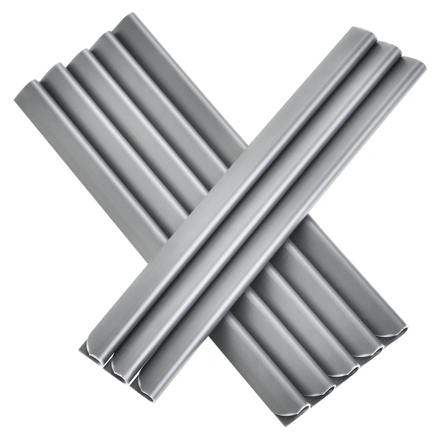 Juskys PVC Sichtschutzstreifen, 2er Set, hellgrau, für Zaunbau und Sichtschutz.
