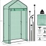 WOLTU Foliengewächshaus Treibhaus Gartenhaus Gewächshaus 100x50x190cm Grün_3