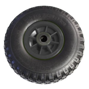 TRUTZHOLM Sackkarrenrad, PU Rad 260x85mm, pannensicher, mit schwarzer Kunststofffelge.