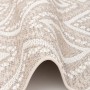 Detailaufnahme: Beige-weißer Pergamon Outdoor Teppich Ottawa mit Ethno-Muster.