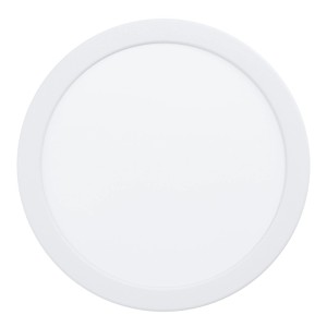 Runde, weiße EGLO LED Einbauleuchte Ø21,6cm. Flacher LED-Einbaustrahler mit CCT-Technologie für Deckenmontage.