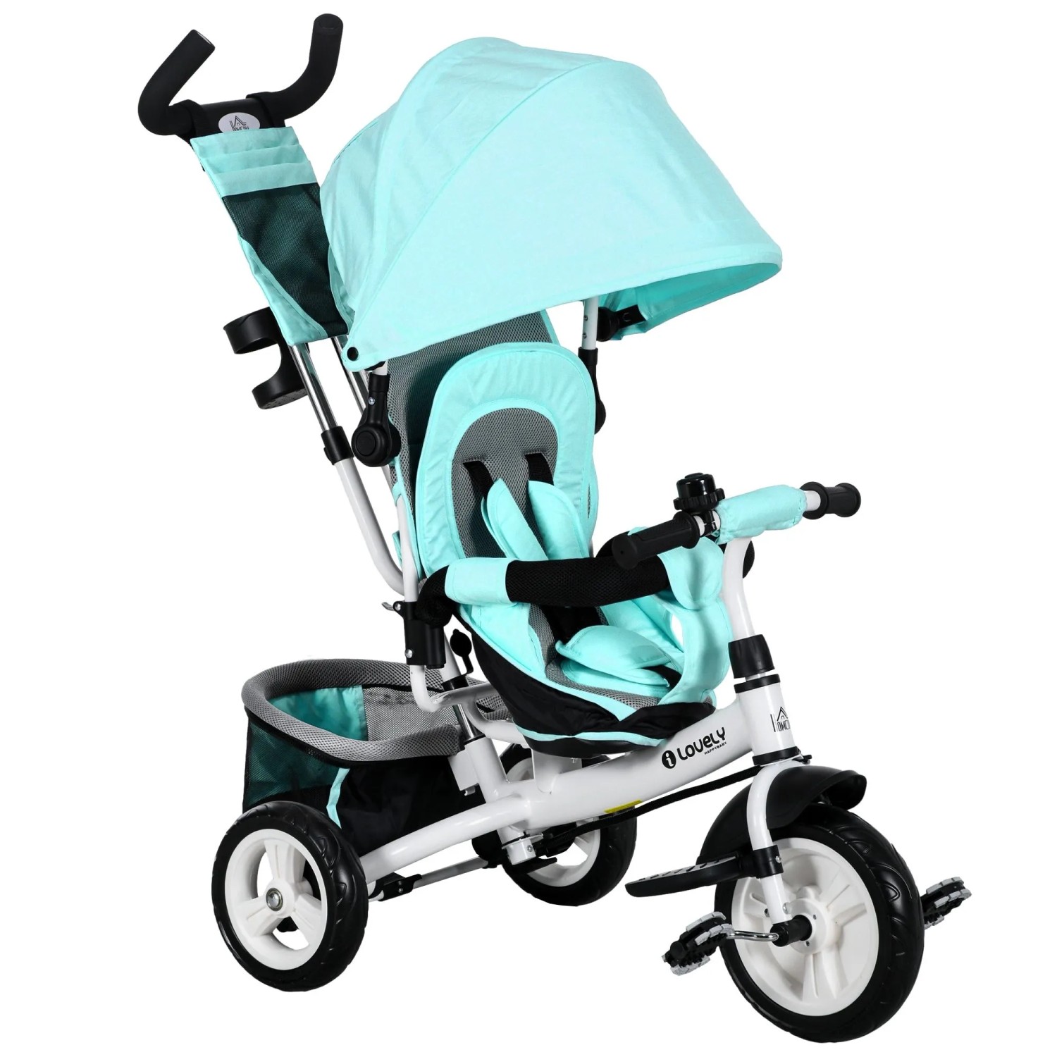 HOMCOM Kinderdreirad  Polyester Metall 102L x 49B x 102H cm
