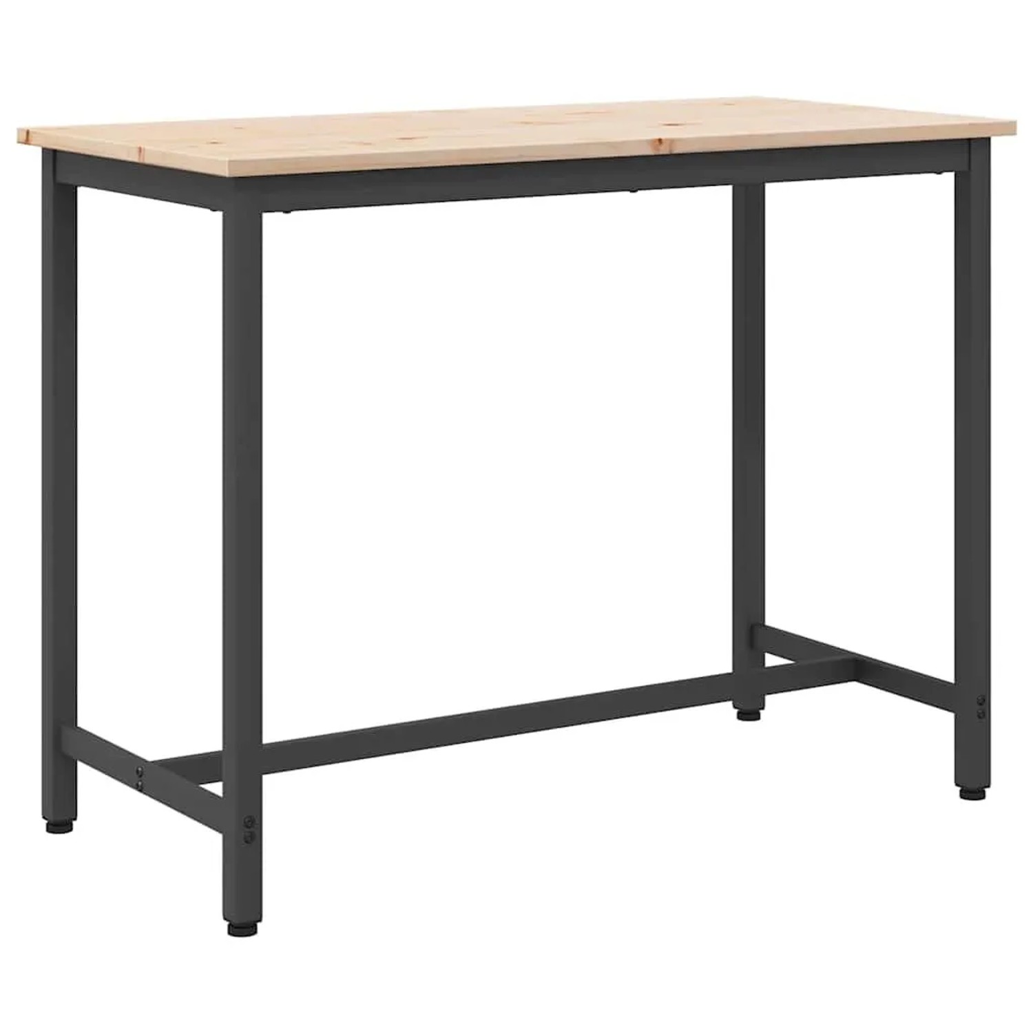 vidaXL Tisch Natur 100 x 50 x 77 cm Ingenieure Holz und Stahl 873784