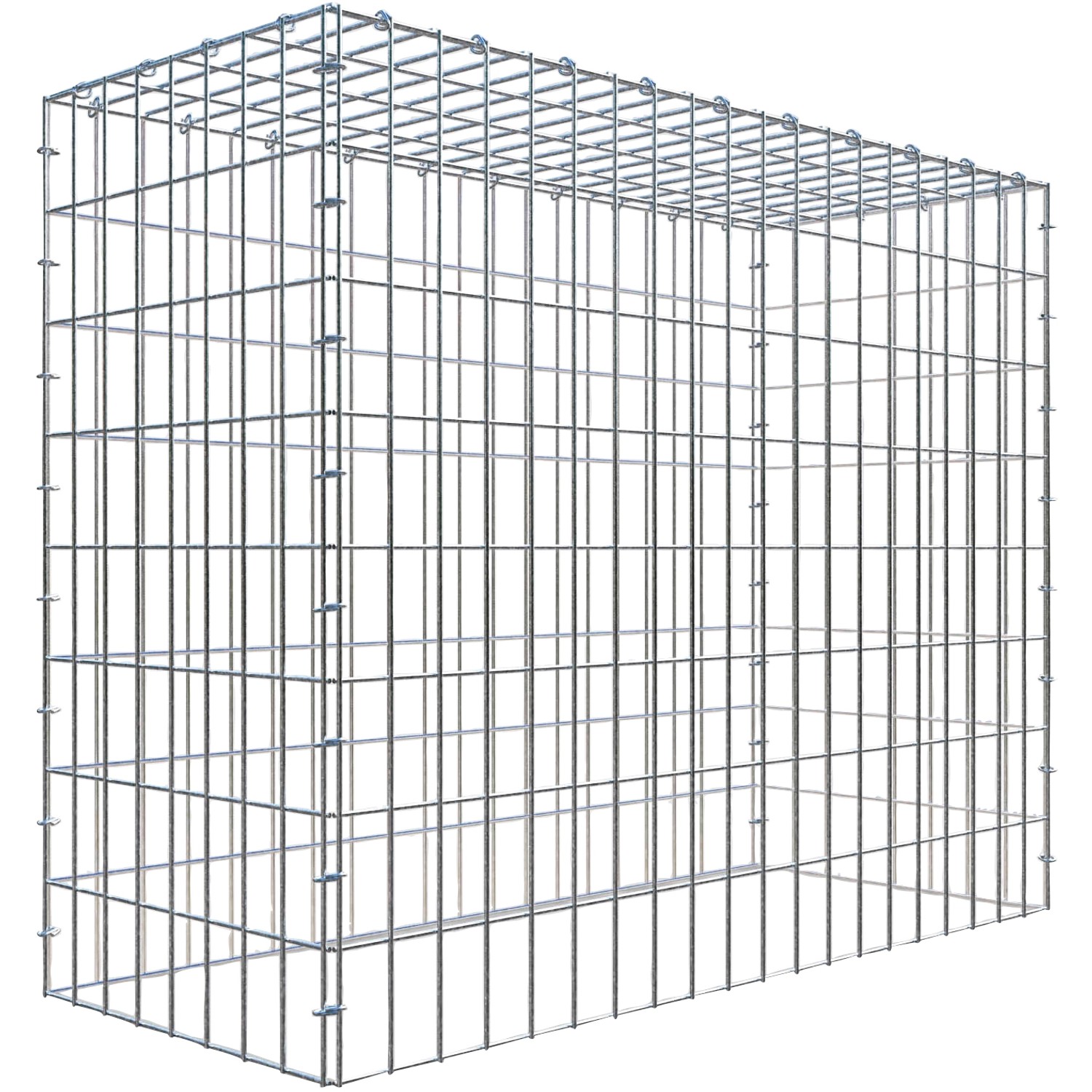 Gabiona C-Ring-Gabione-Anbaukorb Typ 3 80 x 100 x 40 cm Maschenw 5 x 10 cm