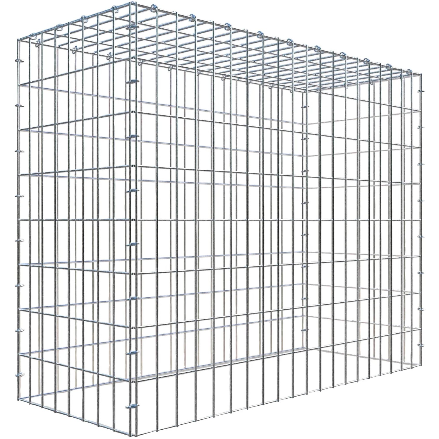 Gabiona C-Ring-Gabione-Anbaukorb Typ 3 80 x 100 x 40 cm Maschenw 5 x 10 cm