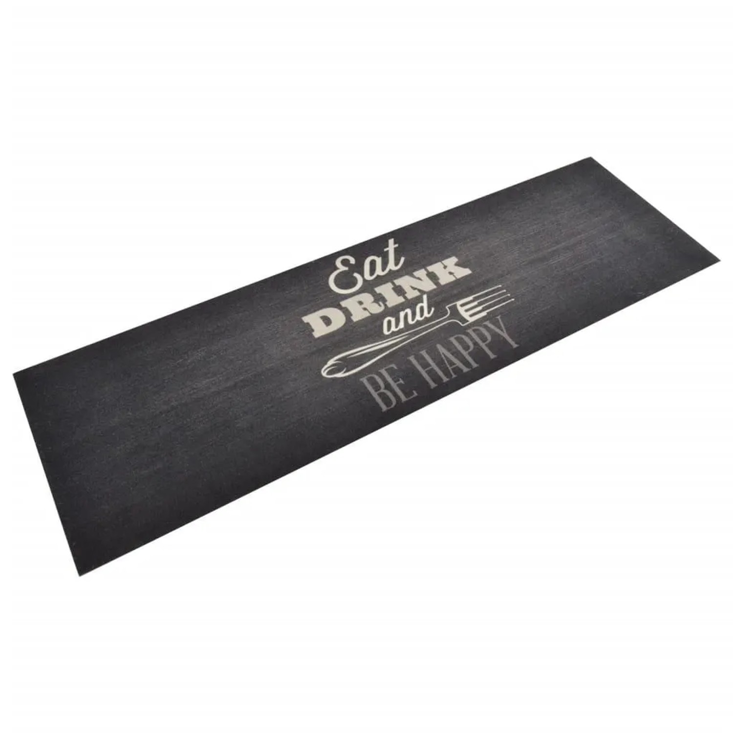 vidaXL Küchenteppich Waschbar Küche Schwarz 60x180 cm Samt 136559