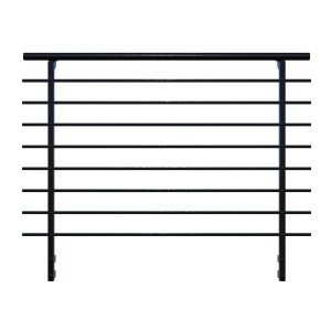 Schwarzes Minka Geländersystem Orion Side, 1,5 m, zur Wandmontage.