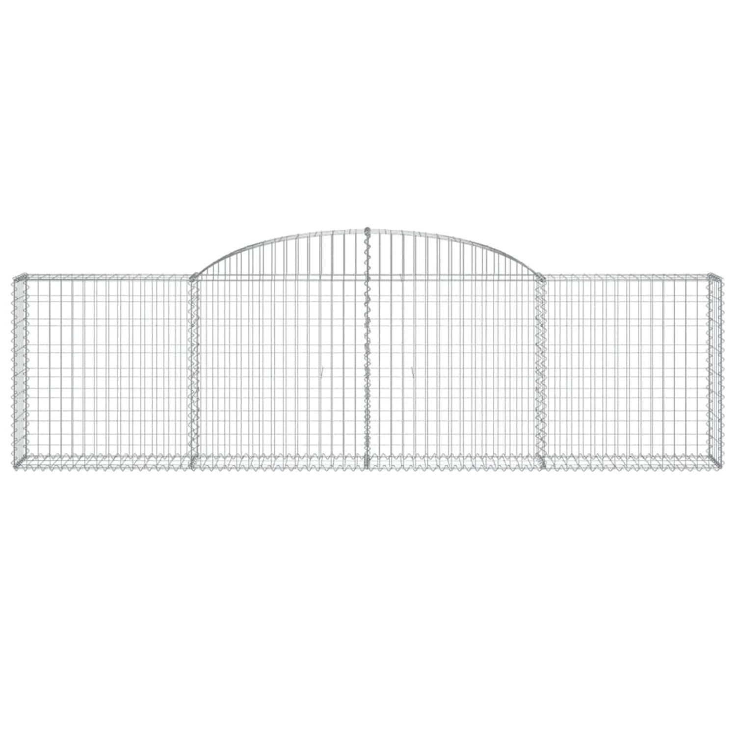 Set aus 30 Gabionen mit Hochbogen, 300x30x80/100cm, aus verzinktem Eisen für Hochbeete.