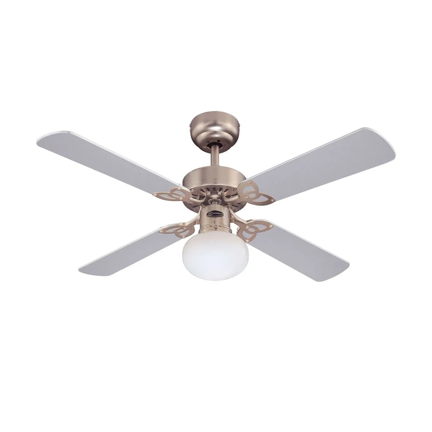 Westinghouse Deckenventilator Vegas Aluminium 105 cm mit Beleuchtung und Zugschnur.