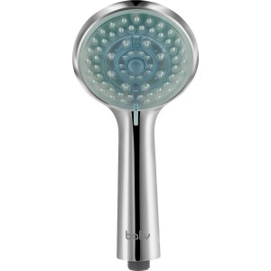 Verchromte baliv Handbrause HBR-105.40 mit LED-Beleuchtung und verschiedenen Strahlarten.