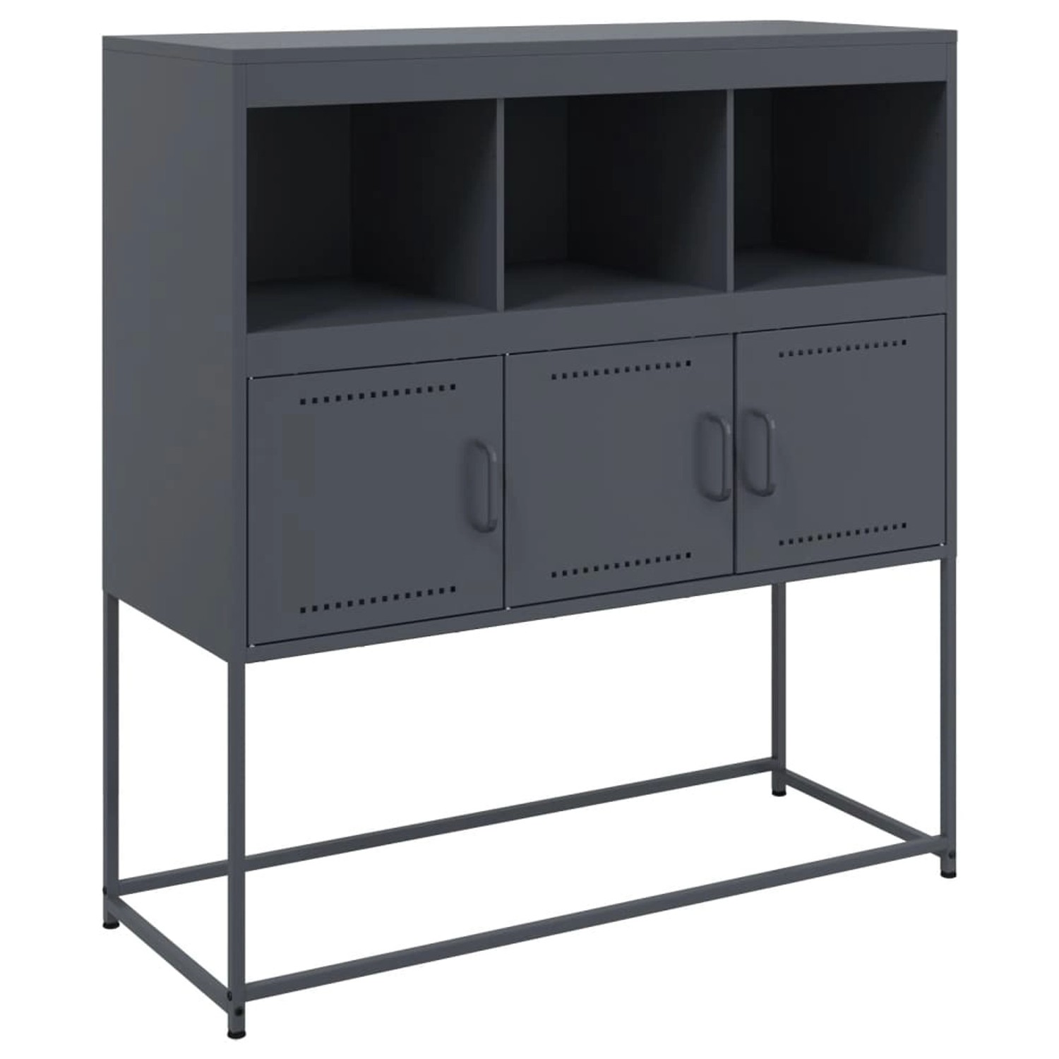 vidaXL Sideboard Anthrazit 100,5x39x107 cm Stahl 846592 günstig online kaufen
