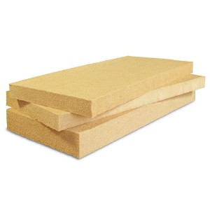 Steico Flex Holzfaser Dämmplatten, 24 cm stark, zur Wärmeisolierung von Wänden und Decken.