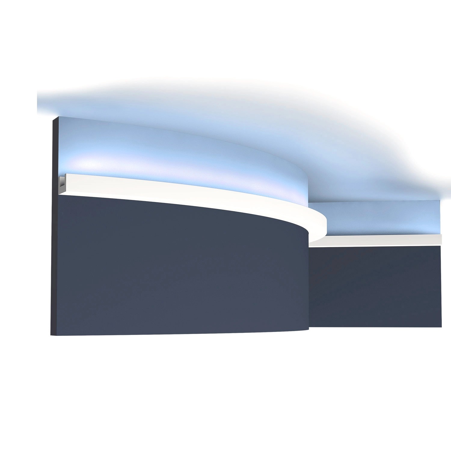ORAC DECOR CX190F AXXENT U-PROFILE Flexible Eckleiste Zierleiste Stuckleiste 2 m 200 cm x 3,0 cm x 2,0 cm Weiß