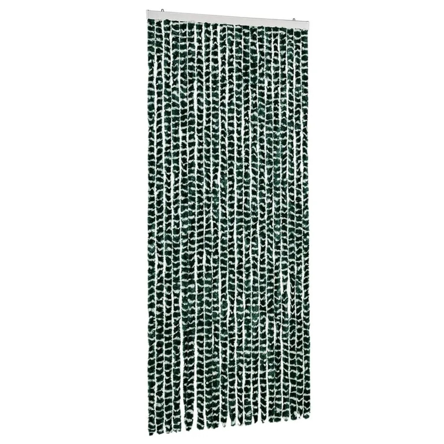 vidaXL Insektenschutz-Vorhang Grün und Weiß 90x220 cm Chenille 325446