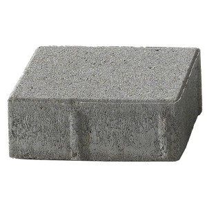 Grauer Rechteckpflasterstein, 20x10x8 cm, für Gartenwege und Einfahrten.