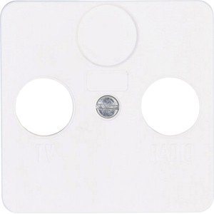 Kopp Antennenabdeckung 2-fach, arktisweiß, für Antennendosen.