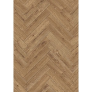 Kaindl Laminat Masterfloor Herringbone Eiche Harlech, Fischgrätmuster, braun.
