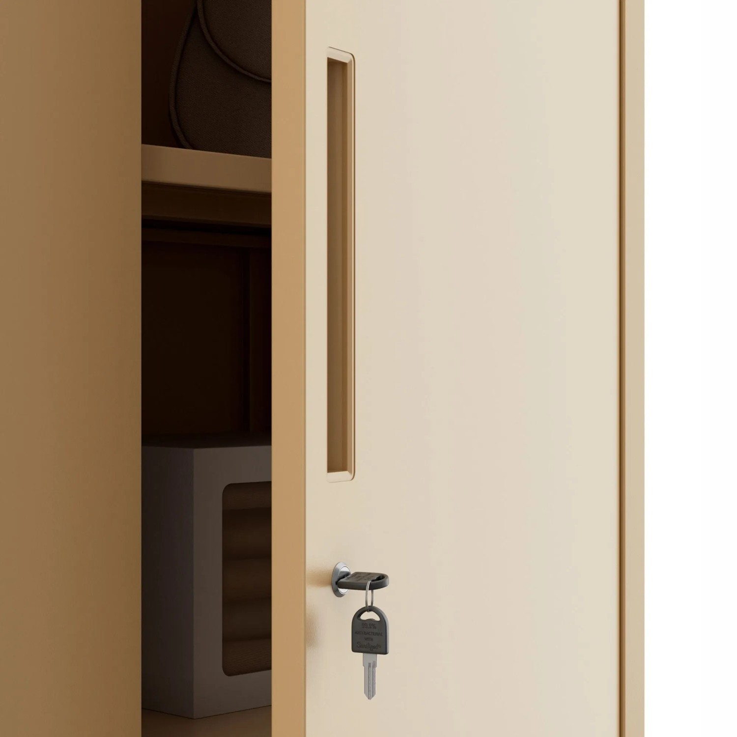 Jan Nowak Abschließbarer Mehrzweckschrank Dawid 185 x 90 x 45 cm Fresh Style Beige_8