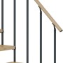 Dolle Mittelholmtreppe Cork, Ahorn/Anthrazit, mit Holzhandlauf und Metallgeländerstäben.