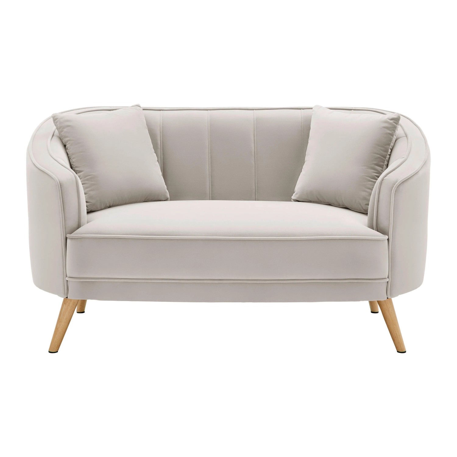 Bessagi Home Sofa Hope Creme Samt