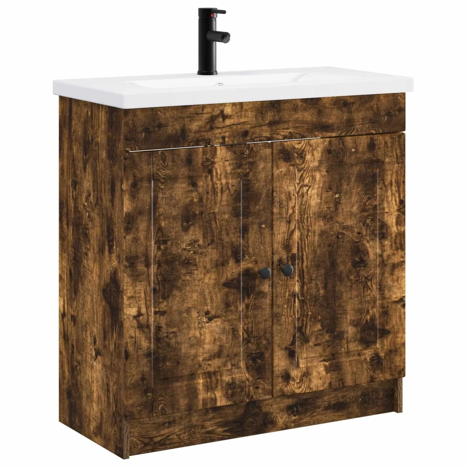 vidaXL Badezimmermöbel-Set Geräucherte Eiche 78,5 x 37,5 x 81 cm 3404139