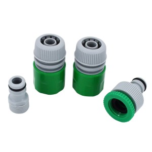 Tifler Gartenschlauch Adapter Set, 4-teilig, 1/2 Zoll, für Bewässerungssysteme.