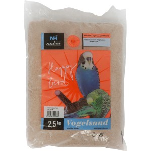 Vogelsand fein, 2,5 kg, mit Muschelgrit und Anis, für eine hygienische Vogelhaltung.