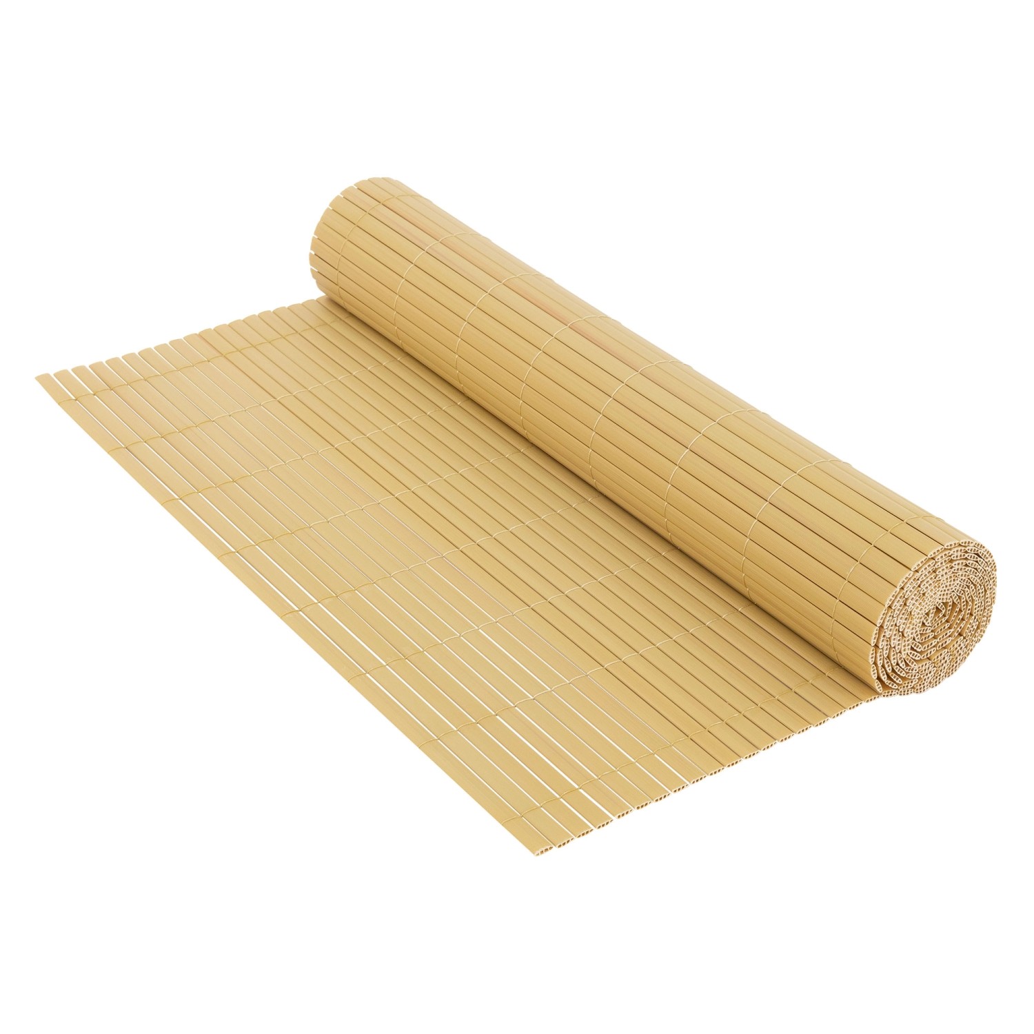 ECD Germany PVC Sichtschutzmatte 80x500 cm Bambus Sichtschutzzaun UV-Beständig