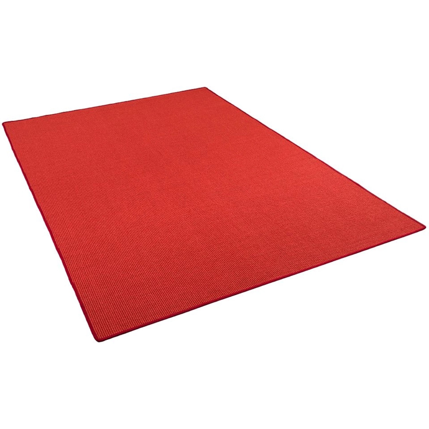 Snapstyle Sisal Natur Teppich Klassisch Rot  80x160 cm