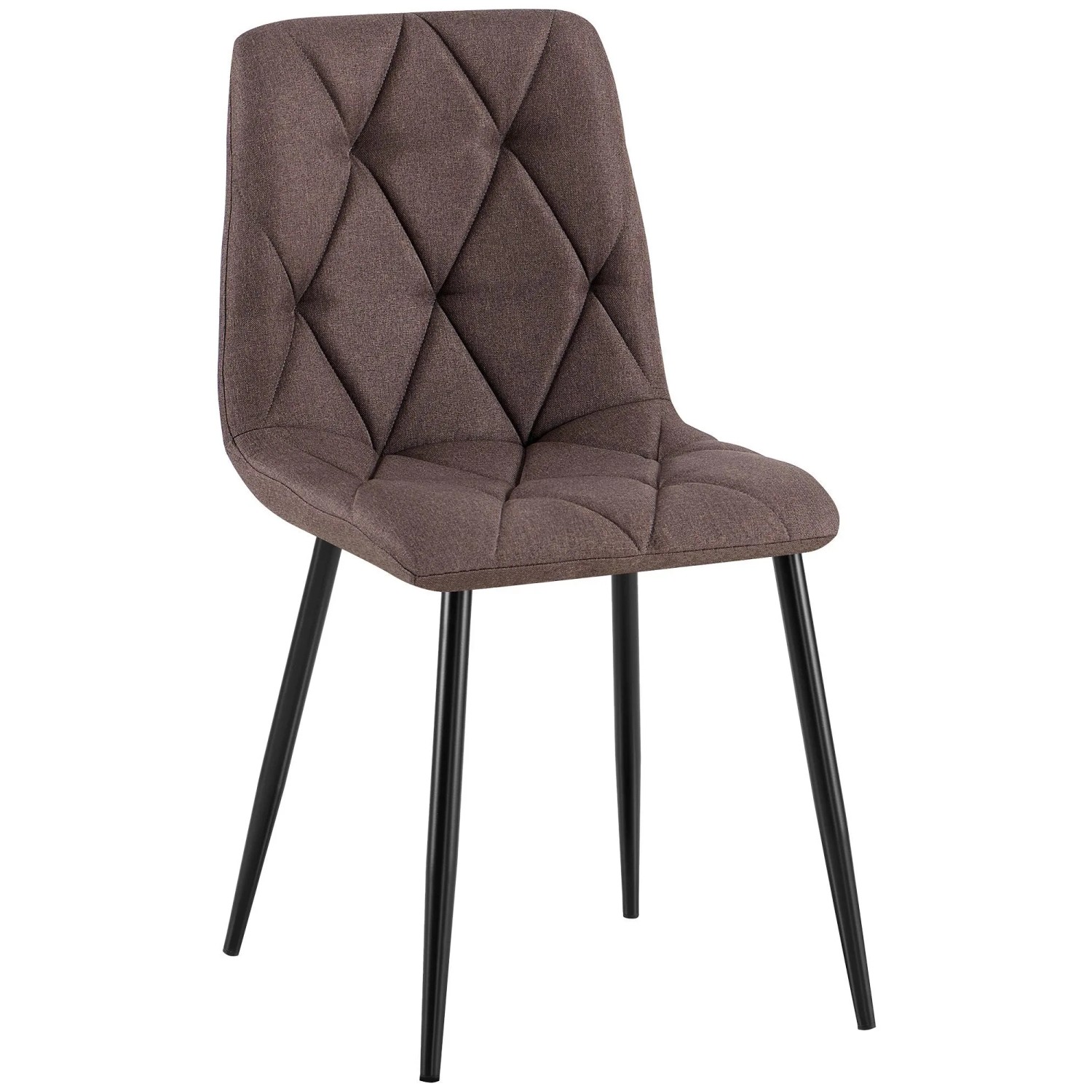 DELUKE Esszimmerstuhl DOFAR Stoff Braun 45x55x85cm Essstühle Esszimmerstühle Küchenstühle Wohnzimmerstühle
