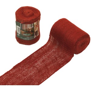 Rolle rotes Videx Garden Juteband (6cm x 300cm) für Winterschutz und Dekoration.