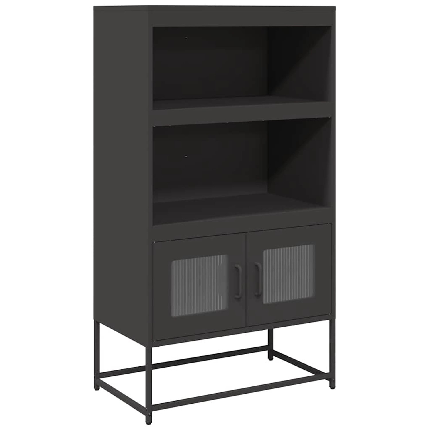 vidaXL Highboard Schwarz 68x39x123 cm Stahl 853368 günstig online kaufen