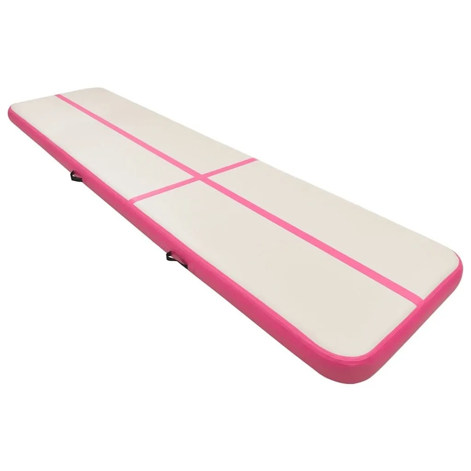 vidaXL Aufblasbare Gymnastikmatte mit Pumpe 800x100x15 cm PVC Rosa 92673