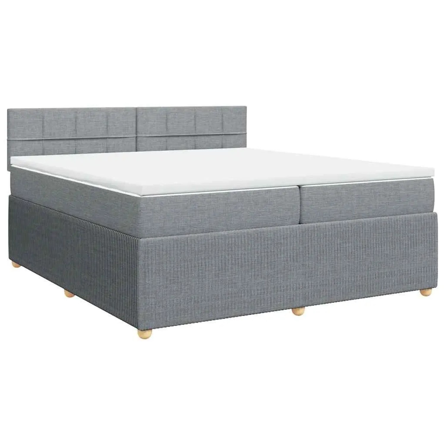 vidaXL Boxspringbett mit Matratze Hellgrau 200x200 cm Stoff 3289863 günstig online kaufen