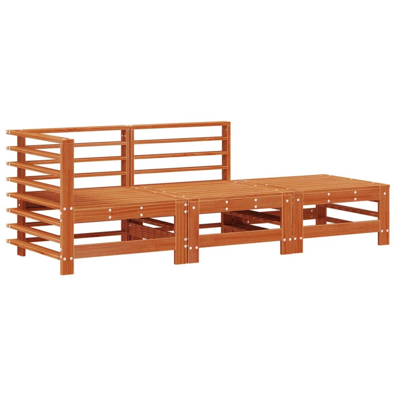 vidaXL Sectional Sofa Einheiten 3 Stück Wachsbraun 865571