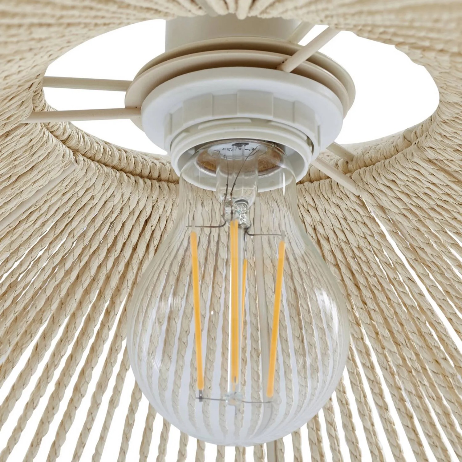 Lindby Bogenleuchte Valdorin Spritzwassergeschützt Modern in Creme aus Textil 1-flammig E27_11