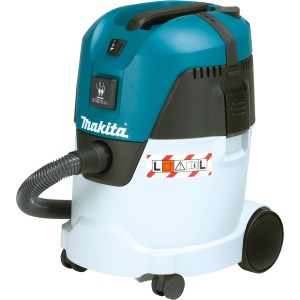 Makita VC2512L Nass- & Trockensauger der Staubklasse L, mit Schlauch und Rollen.