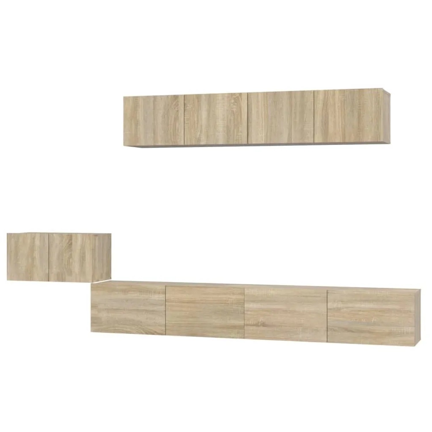vidaXL 5-Tlg TV-Schrank-Set Sonoma-Eiche Holzwerkstoff 3114432