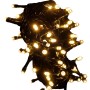 Lex 240er LED Lichterkette mit warmweißen Lichtern und grünem Kabel für Außen & Innen Deko.