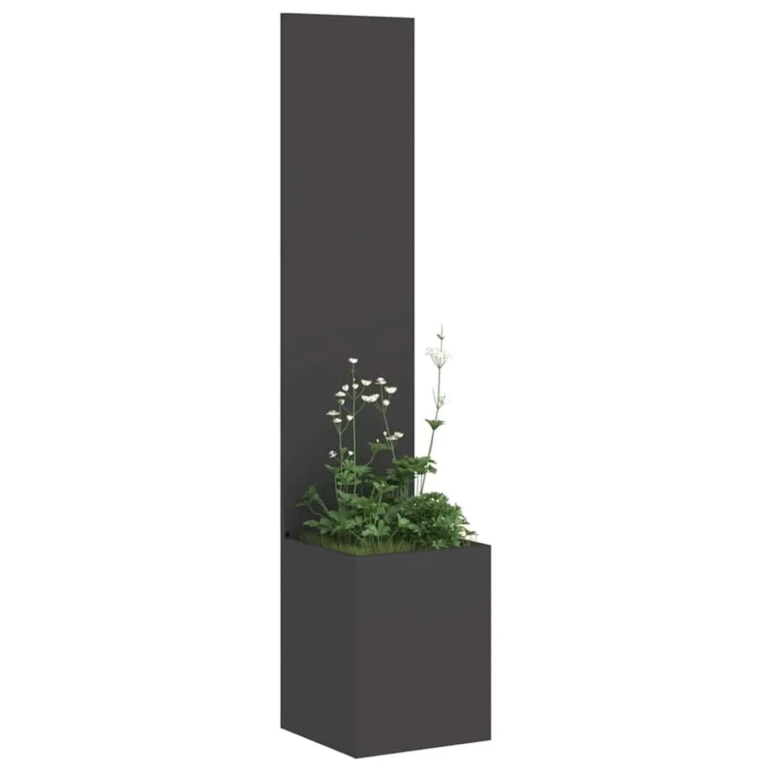 VidaXL Garten Sichtschutz-Leinwand, schwarz, 32x32x150cm, mit Pflanzen. Zubehör für Zaunbau & Sichtschutz.