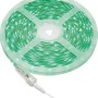 Aufgerolltes 10 m LED-Flexband RGB mit Fernbedienung, leuchtend grün.