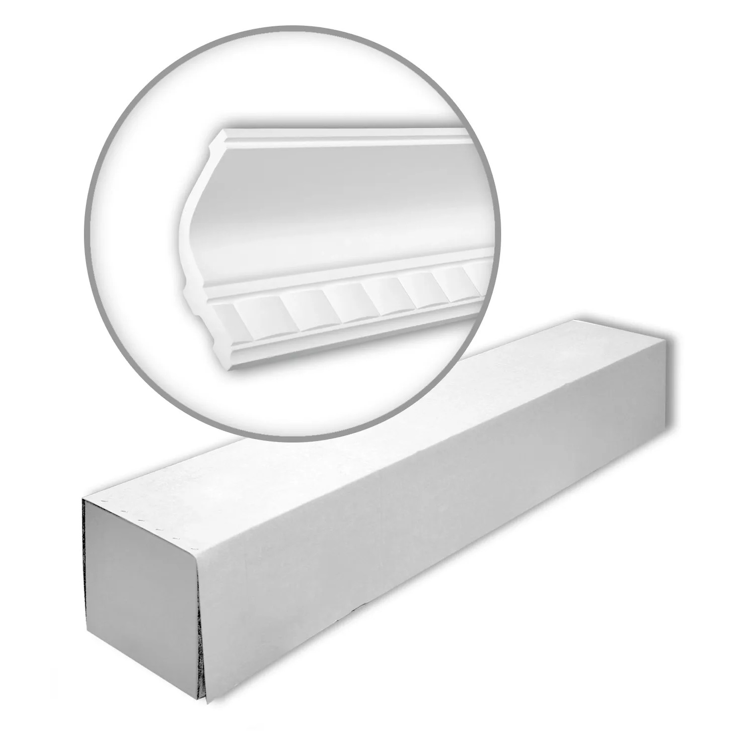 PROFHOME 150175 Eckleisten 1 Karton Set mit 6 Zierleisten 12 m Weiß