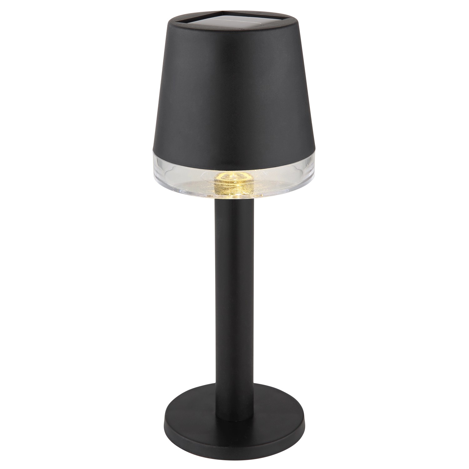 Globo LED Solarleuchte, schwarz matt, Ø 8cm. Deko-Leuchte für Garten und Tisch.