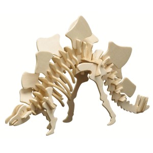 Pebaro Holzbausatz Stegosaurus: Dinosaurier Modell zum Zusammenbauen und Bemalen.
