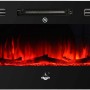 Schwarzer El Fuego Elektrokamin Bern 130 mit LED-Flammeneffekt zur Wandmontage.